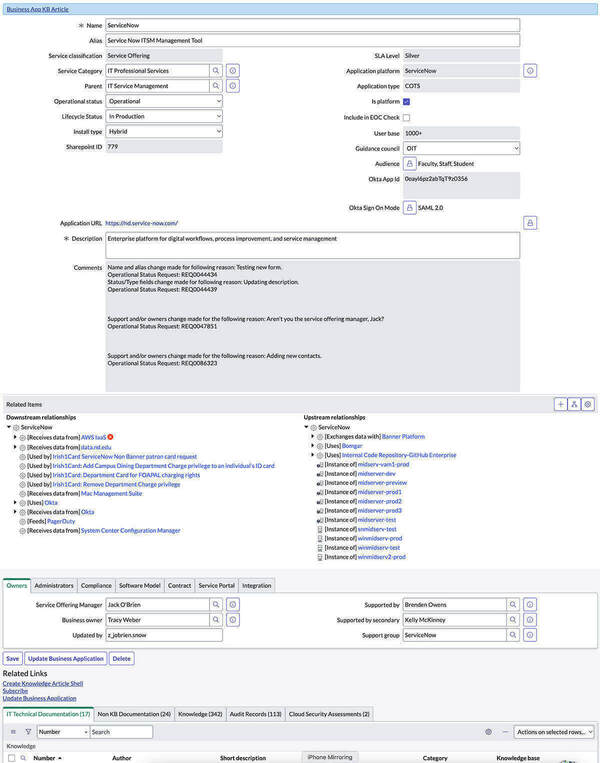 Refreshing the Business Applications View in ServiceNow | News | IT ...